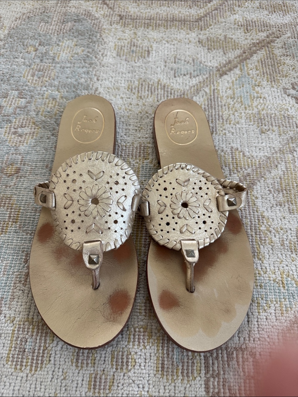 Jack Rogers Georgica Sandals Gold